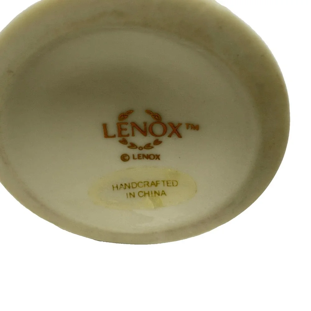 Lenox Rose Blossom Bud Vase Cream Porcelain Gold‎ Trim 6 Inch